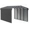Arrow Storage Products Galvanized Steel Carport, W/ 2-Sided Enclosure, Compact Car Metal Carport Kit, 12'x20'x9', Charcoal CPHC122009ECL2 - alternate 1
